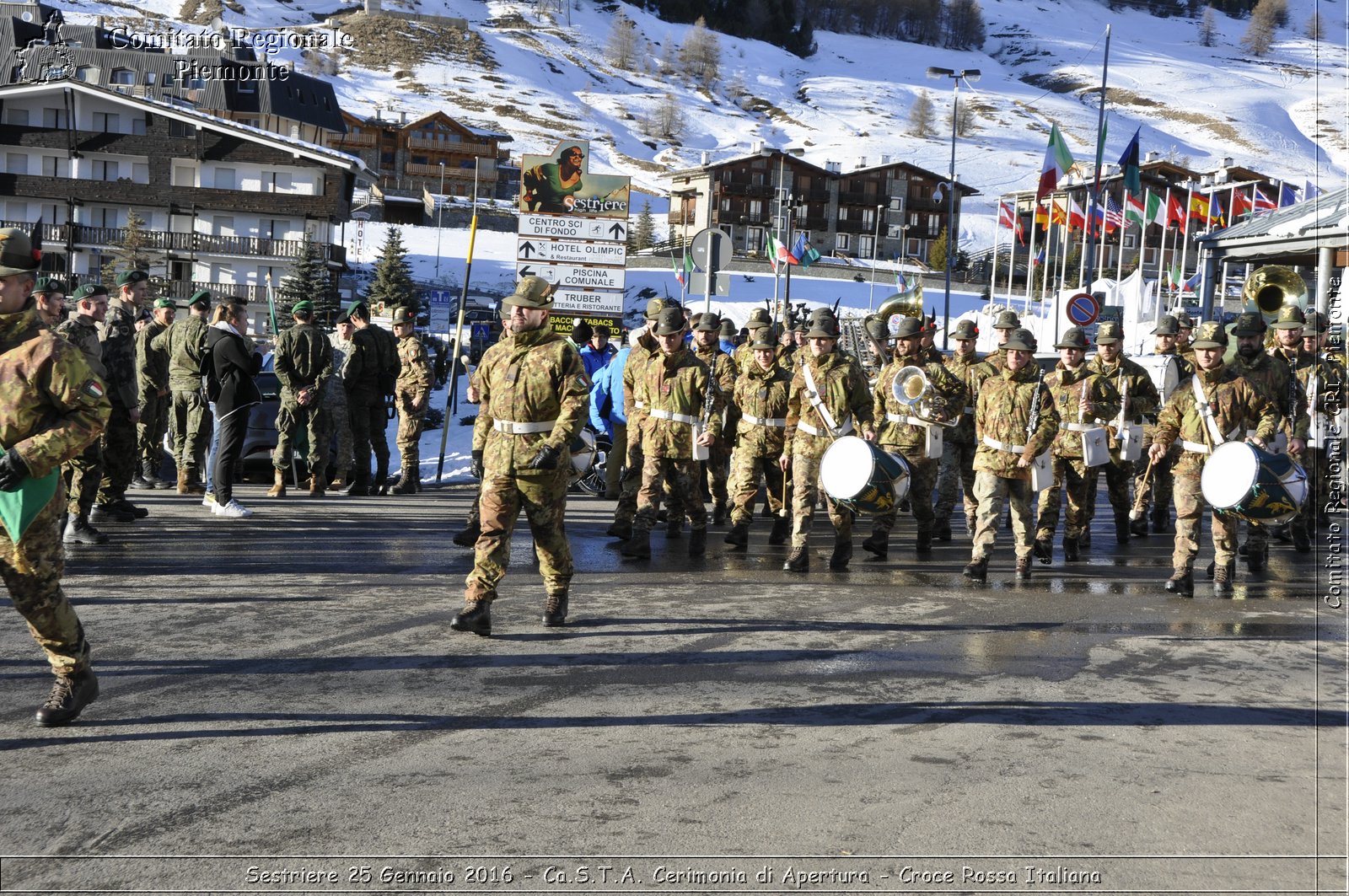 Sestriere 25 Gennaio 2016 - Ca.S.T.A. Cerimonia di Apertura - Croce Rossa Italiana- Comitato Regionale del Piemonte