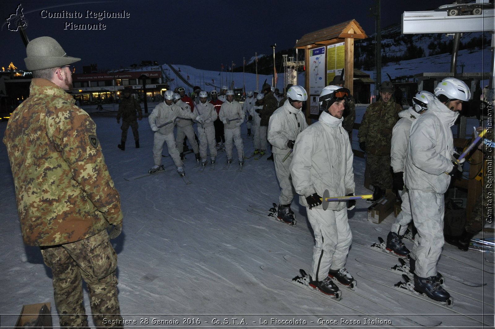 Sestriere 28 Gennaio 2016 - Ca.S.T.A.- La Fiaccolata - Croce Rossa Italiana- Comitato Regionale del Piemonte