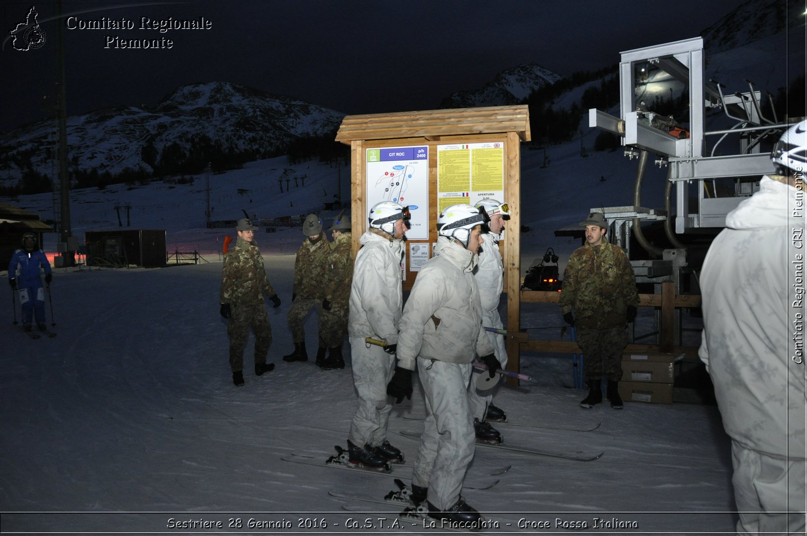 Sestriere 28 Gennaio 2016 - Ca.S.T.A.- La Fiaccolata - Croce Rossa Italiana- Comitato Regionale del Piemonte