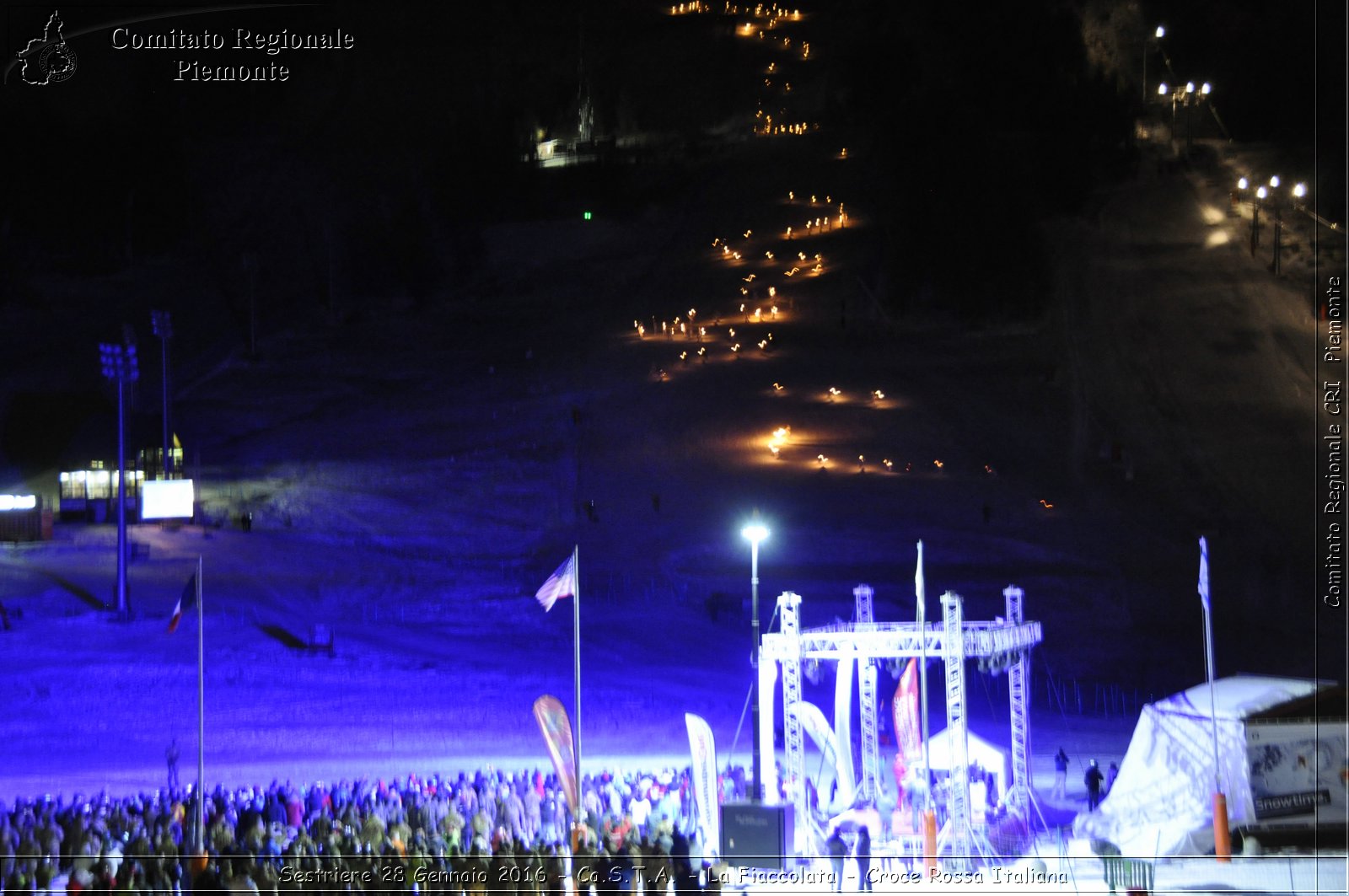 Sestriere 28 Gennaio 2016 - Ca.S.T.A.- La Fiaccolata - Croce Rossa Italiana- Comitato Regionale del Piemonte