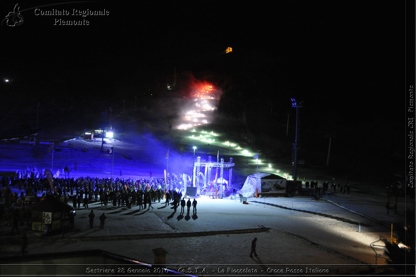 Sestriere 28 Gennaio 2016 - Ca.S.T.A.- La Fiaccolata - Croce Rossa Italiana- Comitato Regionale del Piemonte