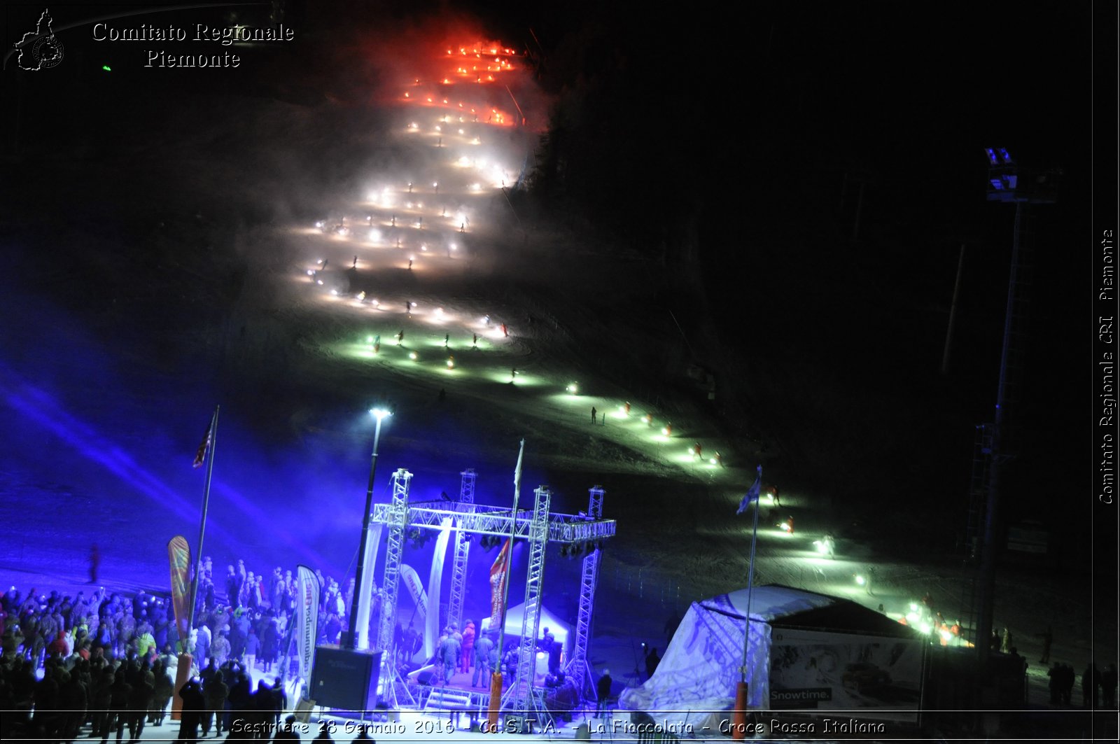 Sestriere 28 Gennaio 2016 - Ca.S.T.A.- La Fiaccolata - Croce Rossa Italiana- Comitato Regionale del Piemonte