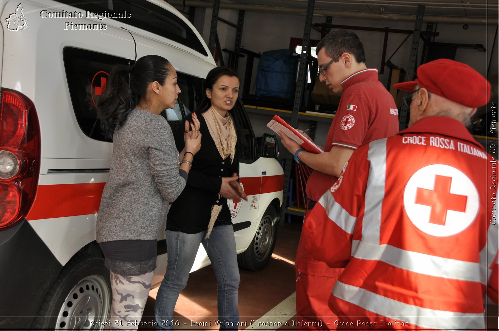 Chieri 21 Febbraio 2016 - Esami Volontari (Trasporto Infermi) - Croce Rossa Italiana- Comitato Regionale del Piemonte