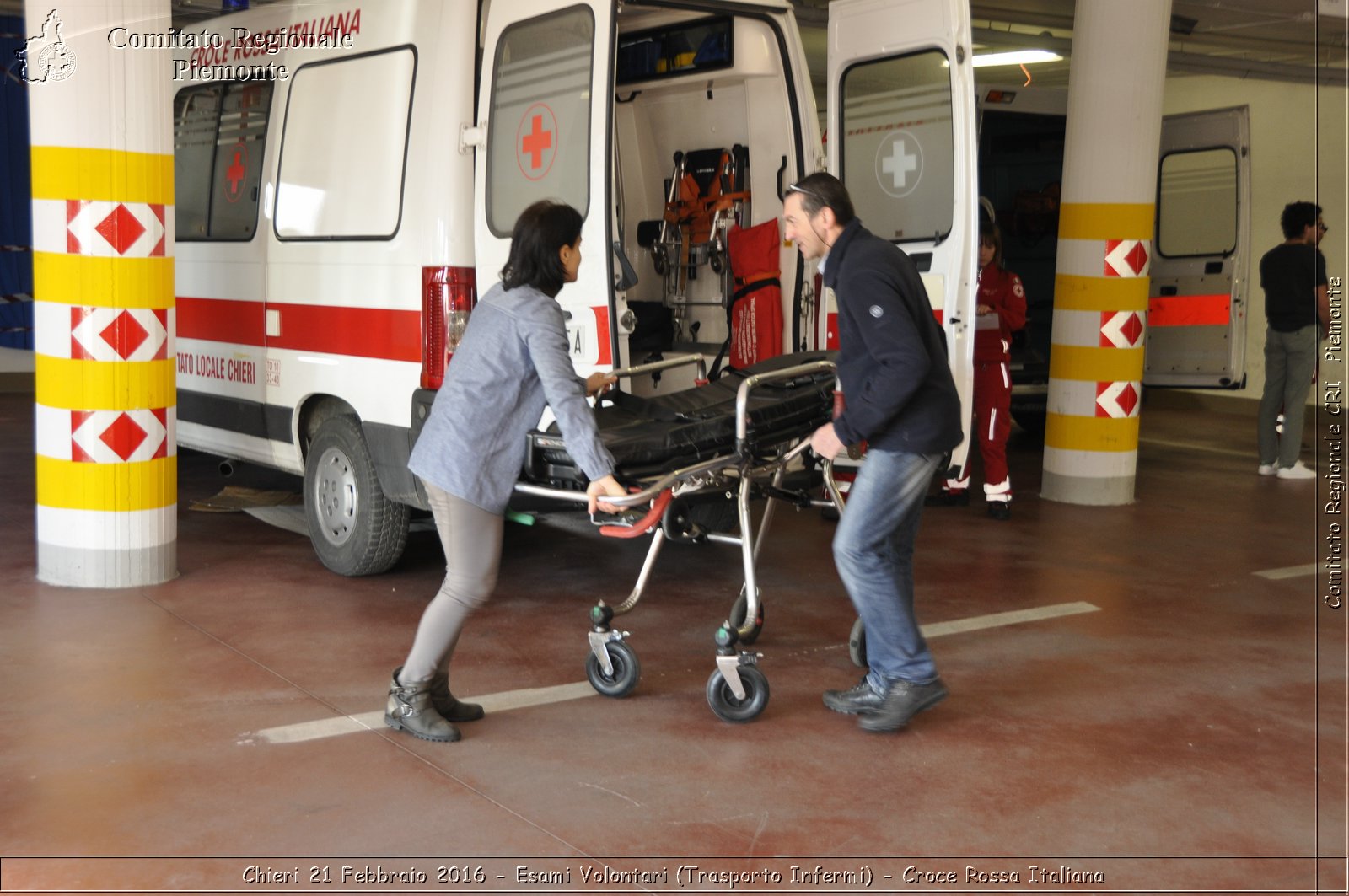 Chieri 21 Febbraio 2016 - Esami Volontari (Trasporto Infermi) - Croce Rossa Italiana- Comitato Regionale del Piemonte