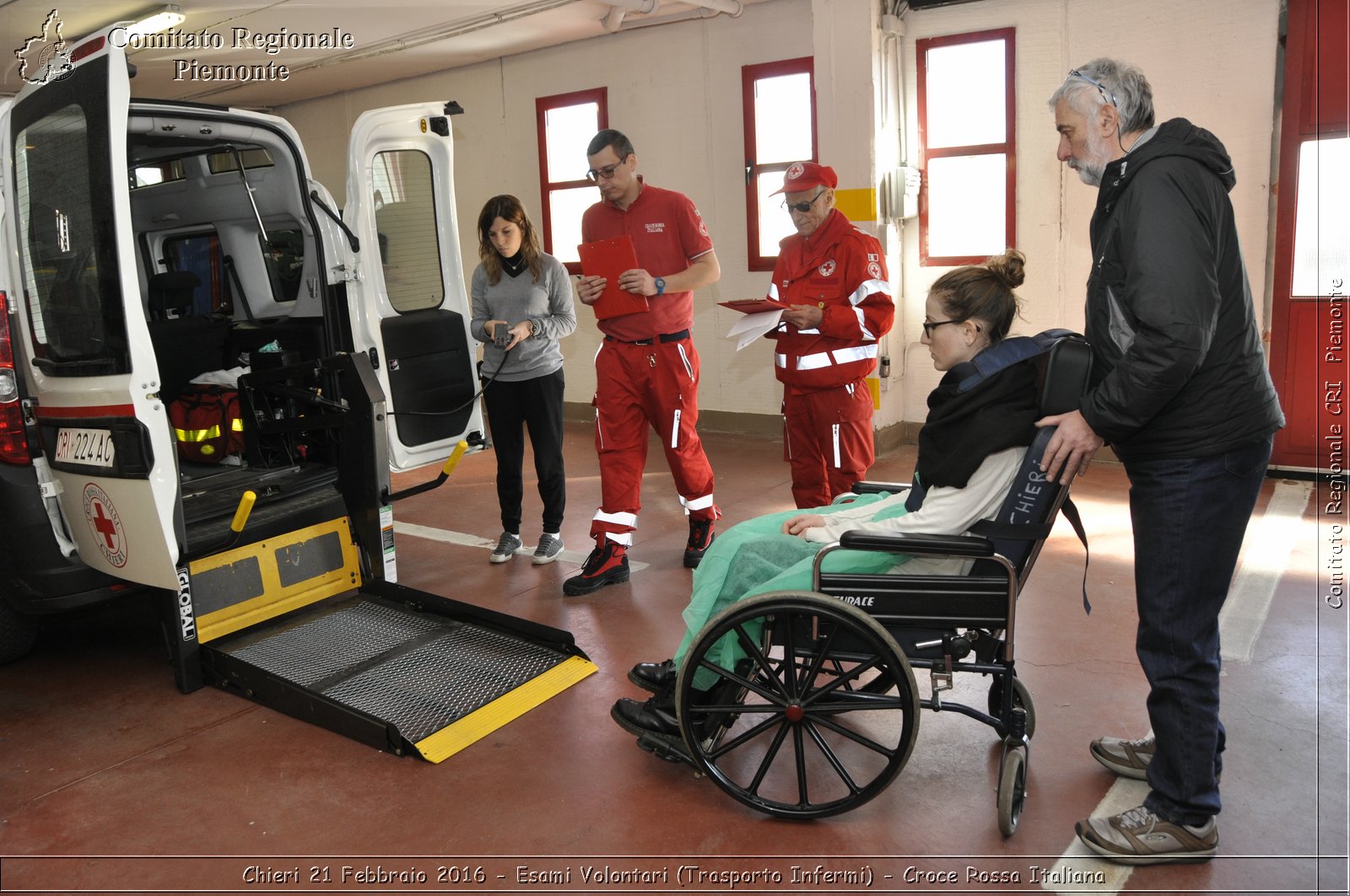 Chieri 21 Febbraio 2016 - Esami Volontari (Trasporto Infermi) - Croce Rossa Italiana- Comitato Regionale del Piemonte