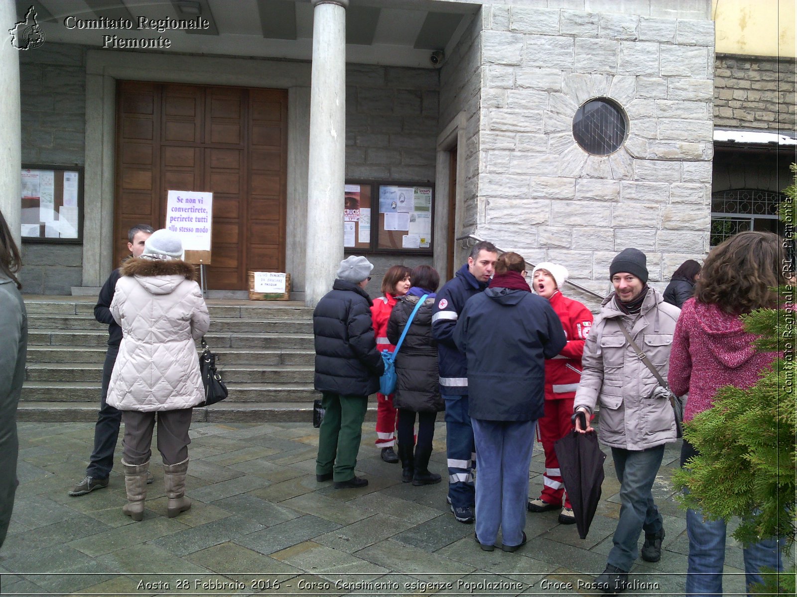 Aosta 28 Febbraio 2016 2016 - Corso Censimento esigenze Popolazione - Croce Rossa Italiana- Comitato Regionale del Piemonte