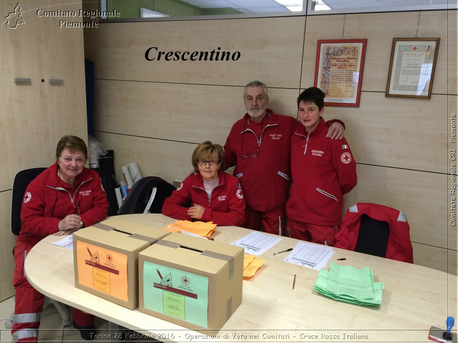 Torino 28 Febbraio 2016 - Operazioni di Voto nei Comitati - Croce Rossa Italiana- Comitato Regionale del Piemonte