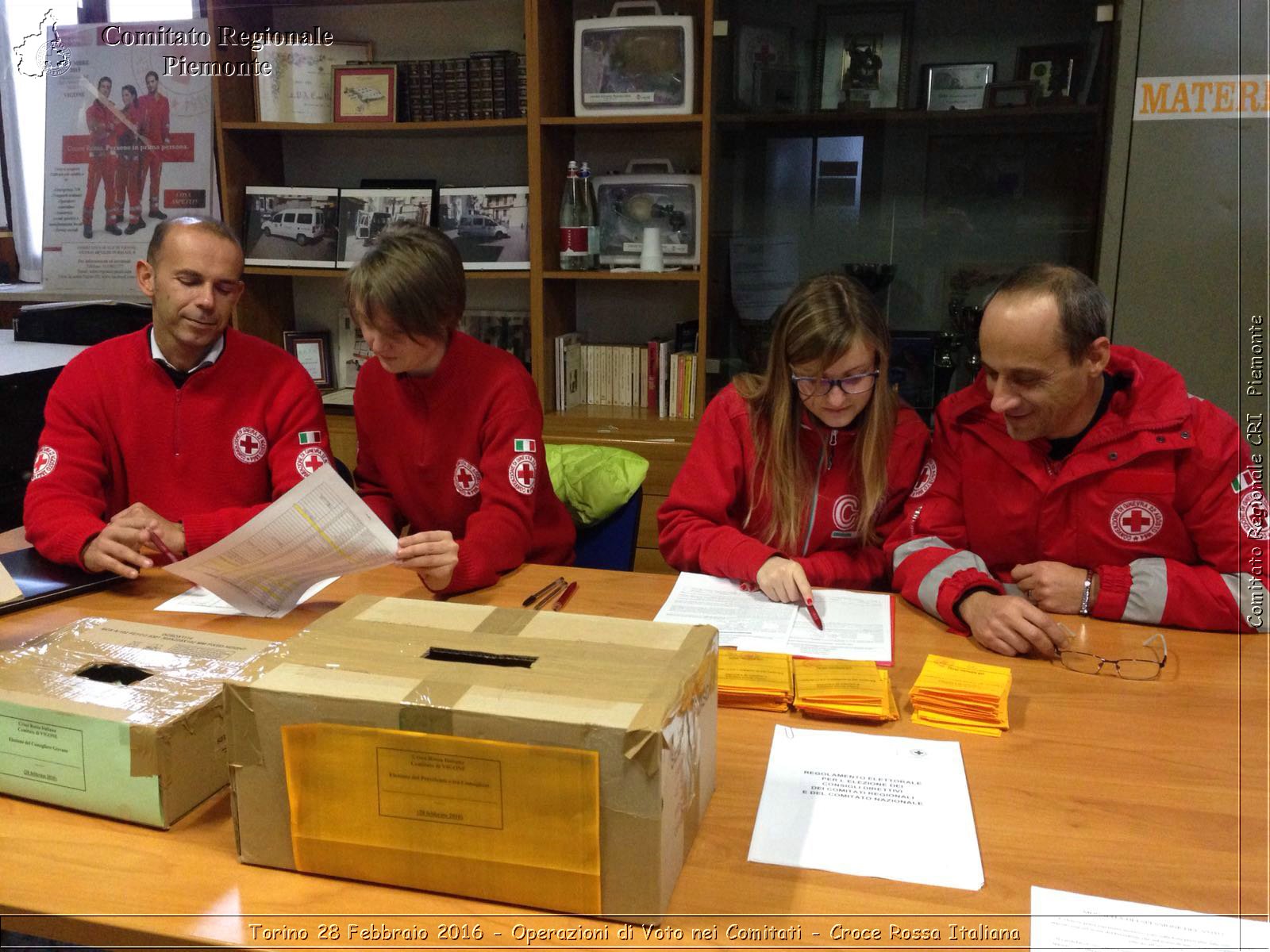 Torino 28 Febbraio 2016 - Operazioni di Voto nei Comitati - Croce Rossa Italiana- Comitato Regionale del Piemonte