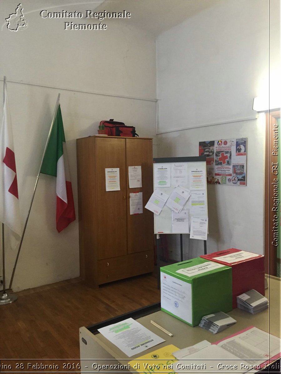 Torino 28 Febbraio 2016 - Operazioni di Voto nei Comitati - Croce Rossa Italiana- Comitato Regionale del Piemonte