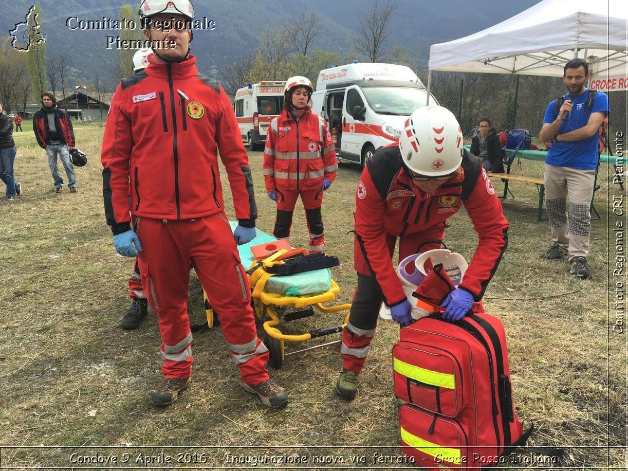 Condove 9 Aprile 2016 - Inaugurazione nuova via ferrata - Croce Rossa Italiana- Comitato Regionale del Piemonte