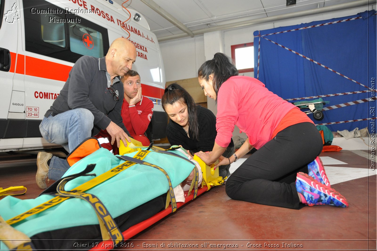 Chieri 17 Aprile 2016 - Esami di abilitazione all'emergenza - Croce Rossa Italiana- Comitato Regionale del Piemonte