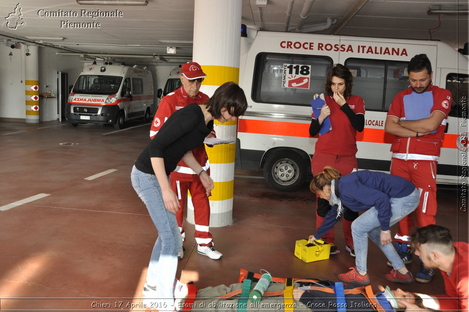 Chieri 17 Aprile 2016 - Esami di abilitazione all'emergenza - Croce Rossa Italiana- Comitato Regionale del Piemonte