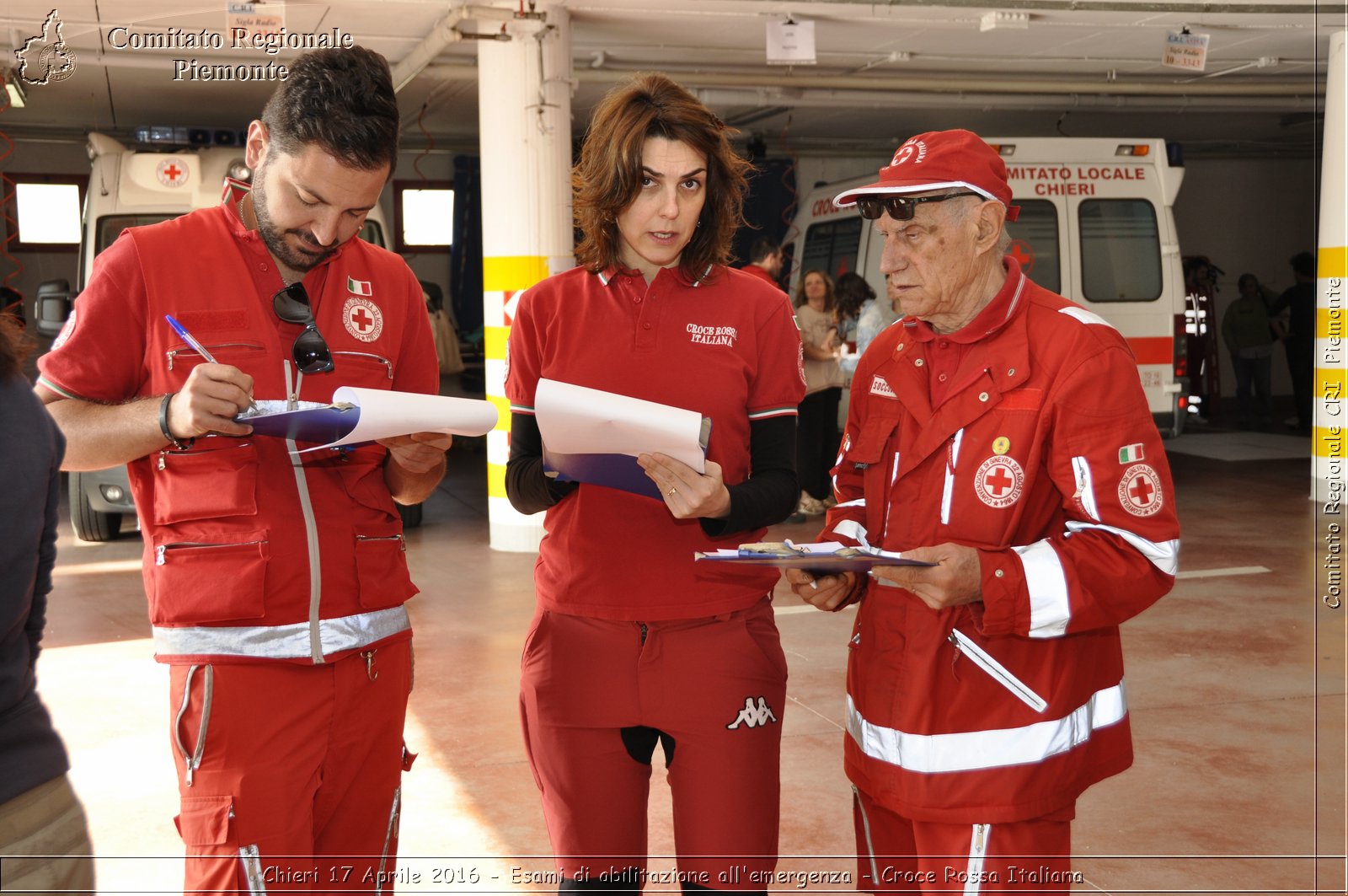 Chieri 17 Aprile 2016 - Esami di abilitazione all'emergenza - Croce Rossa Italiana- Comitato Regionale del Piemonte