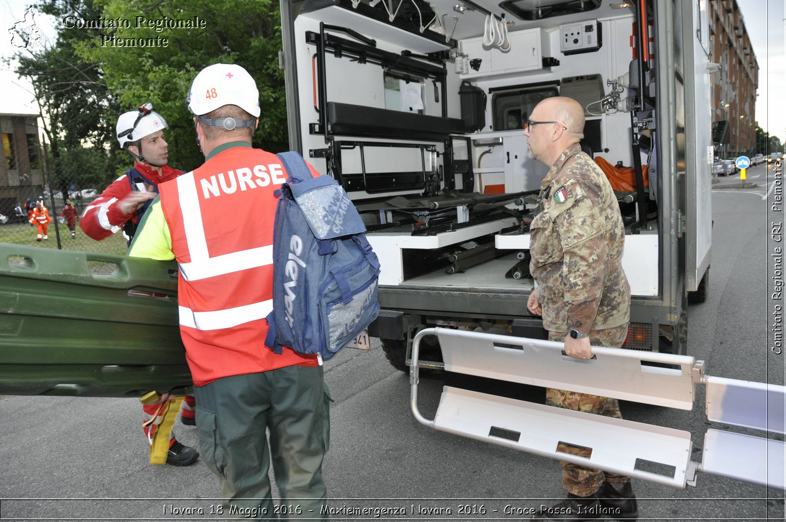 Novara 18 Maggio 2016 - Maxiemergenza Novara 2016 - Croce Rossa Italiana- Comitato Regionale del Piemonte