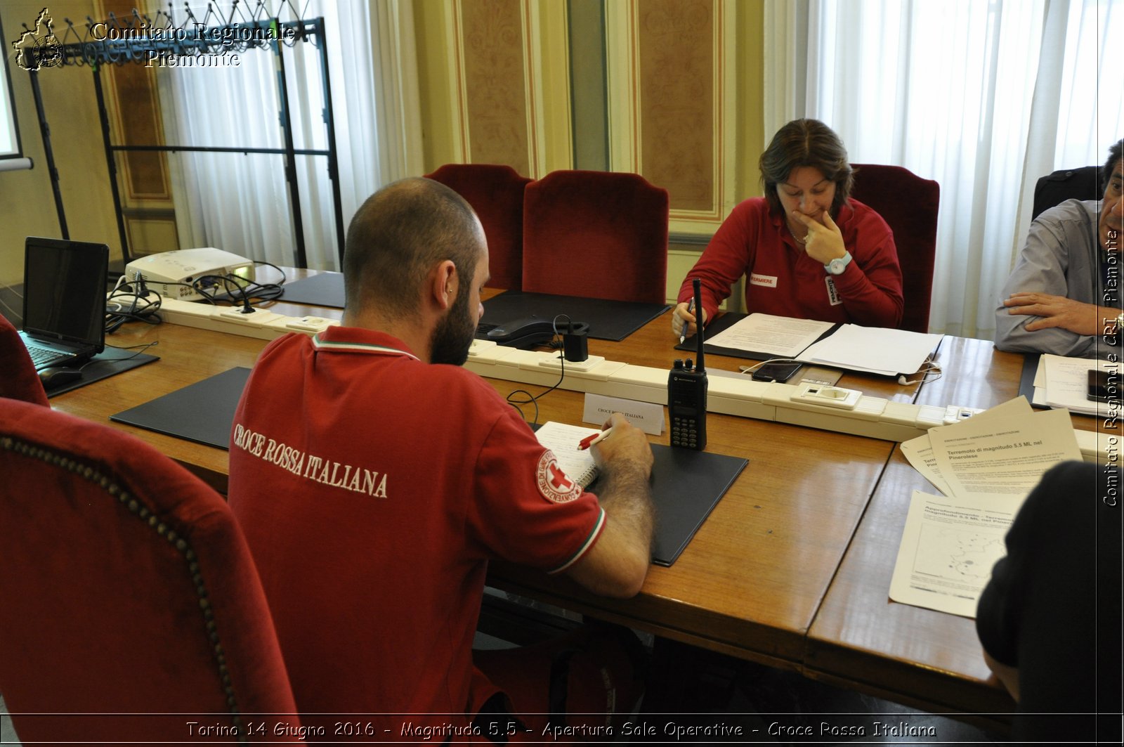 Torino 14 Giugno 2016 - Magnitudo 5.5 - Apertura Sale Operative - Croce Rossa Italiana- Comitato Regionale del Piemonte