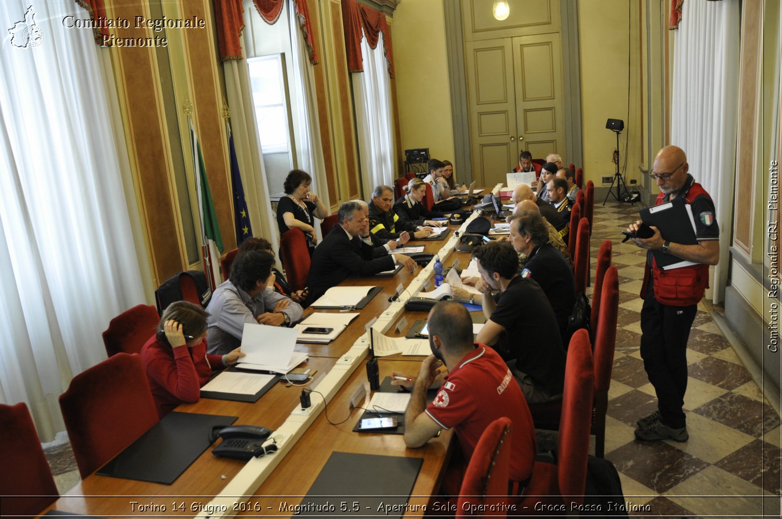 Torino 14 Giugno 2016 - Magnitudo 5.5 - Apertura Sale Operative - Croce Rossa Italiana- Comitato Regionale del Piemonte