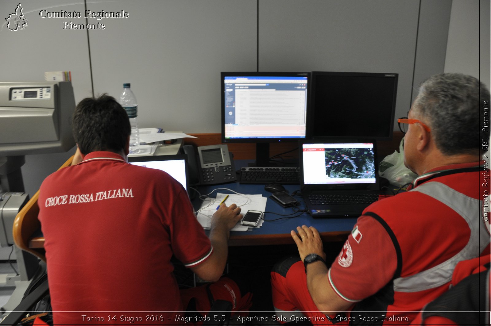 Torino 14 Giugno 2016 - Magnitudo 5.5 - Apertura Sale Operative - Croce Rossa Italiana- Comitato Regionale del Piemonte