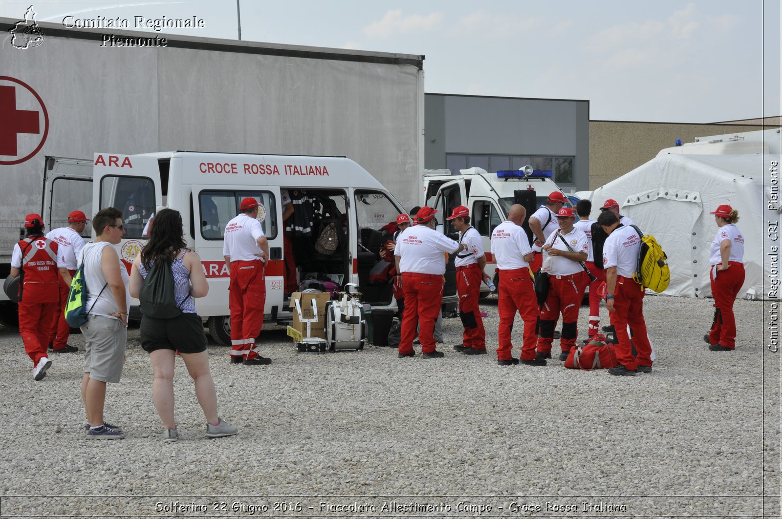 Solferino 22 Giugno 2016 - Fiaccolata Allestimento Campo - Croce Rossa Italiana- Comitato Regionale del Piemonte