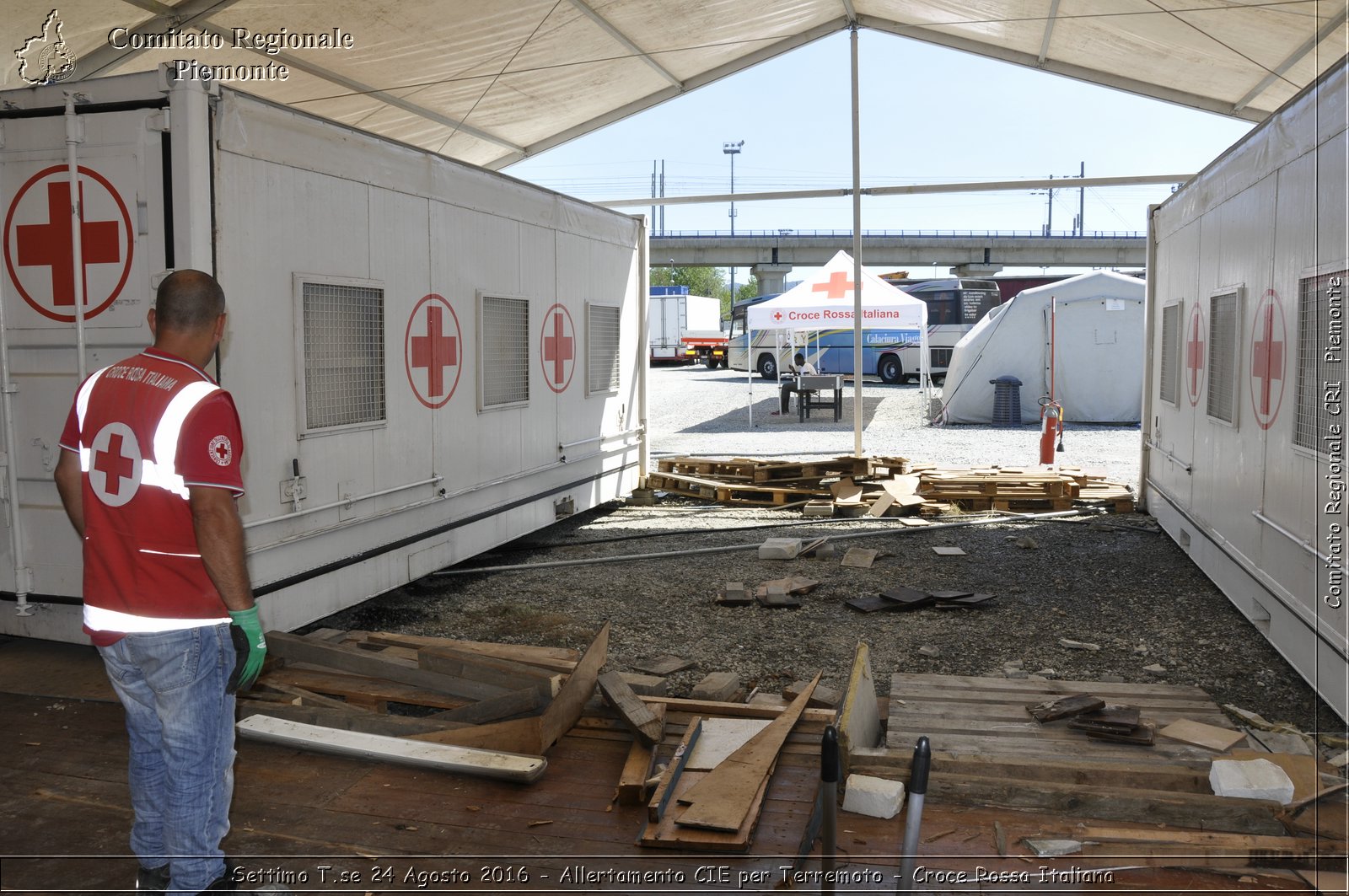 Settimo T.se 24 Agosto 2016 - Allertamento CIE per Terremoto - Croce Rossa Italiana- Comitato Regionale del Piemonte