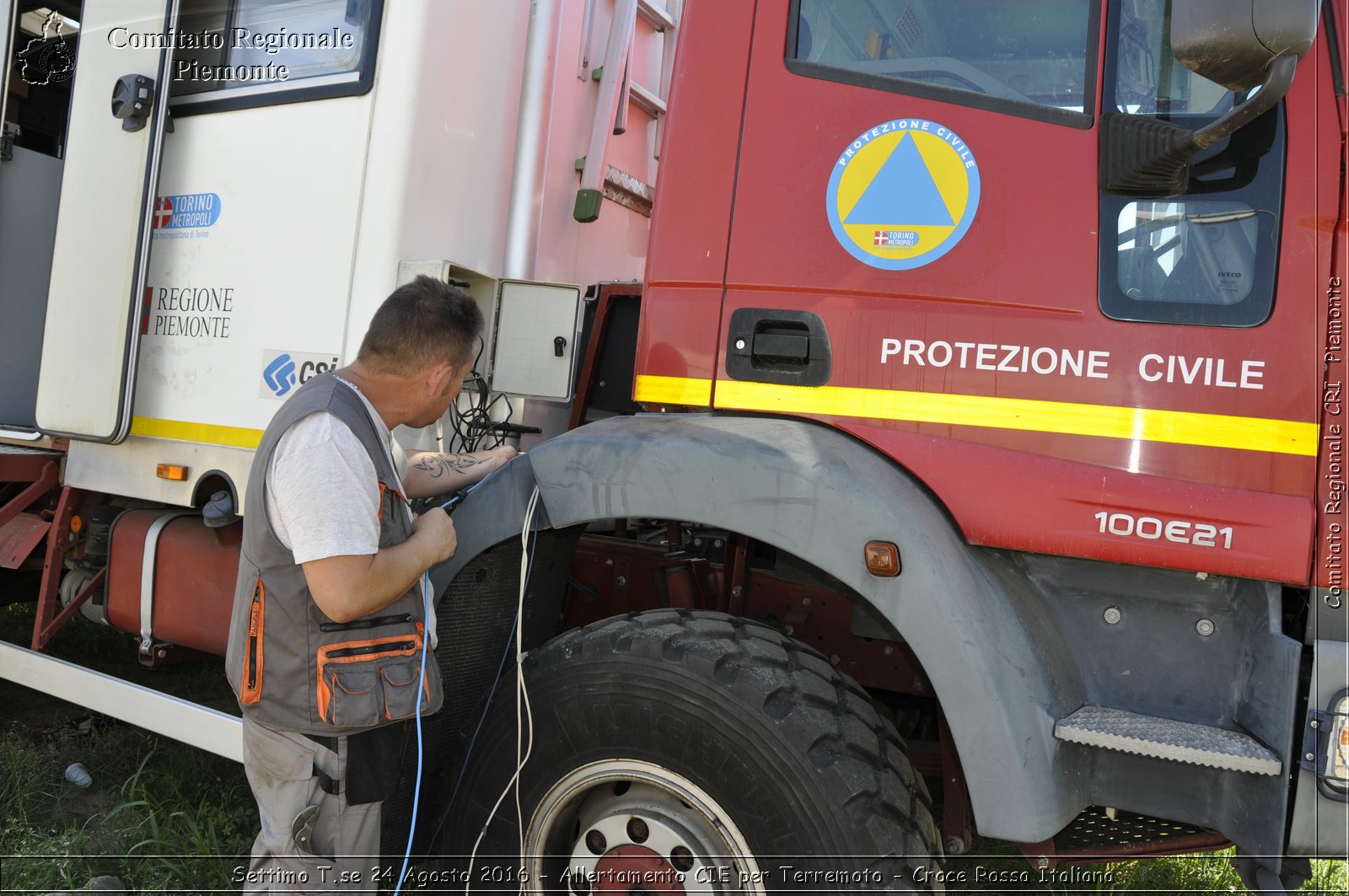 Settimo T.se 24 Agosto 2016 - Allertamento CIE per Terremoto - Croce Rossa Italiana- Comitato Regionale del Piemonte