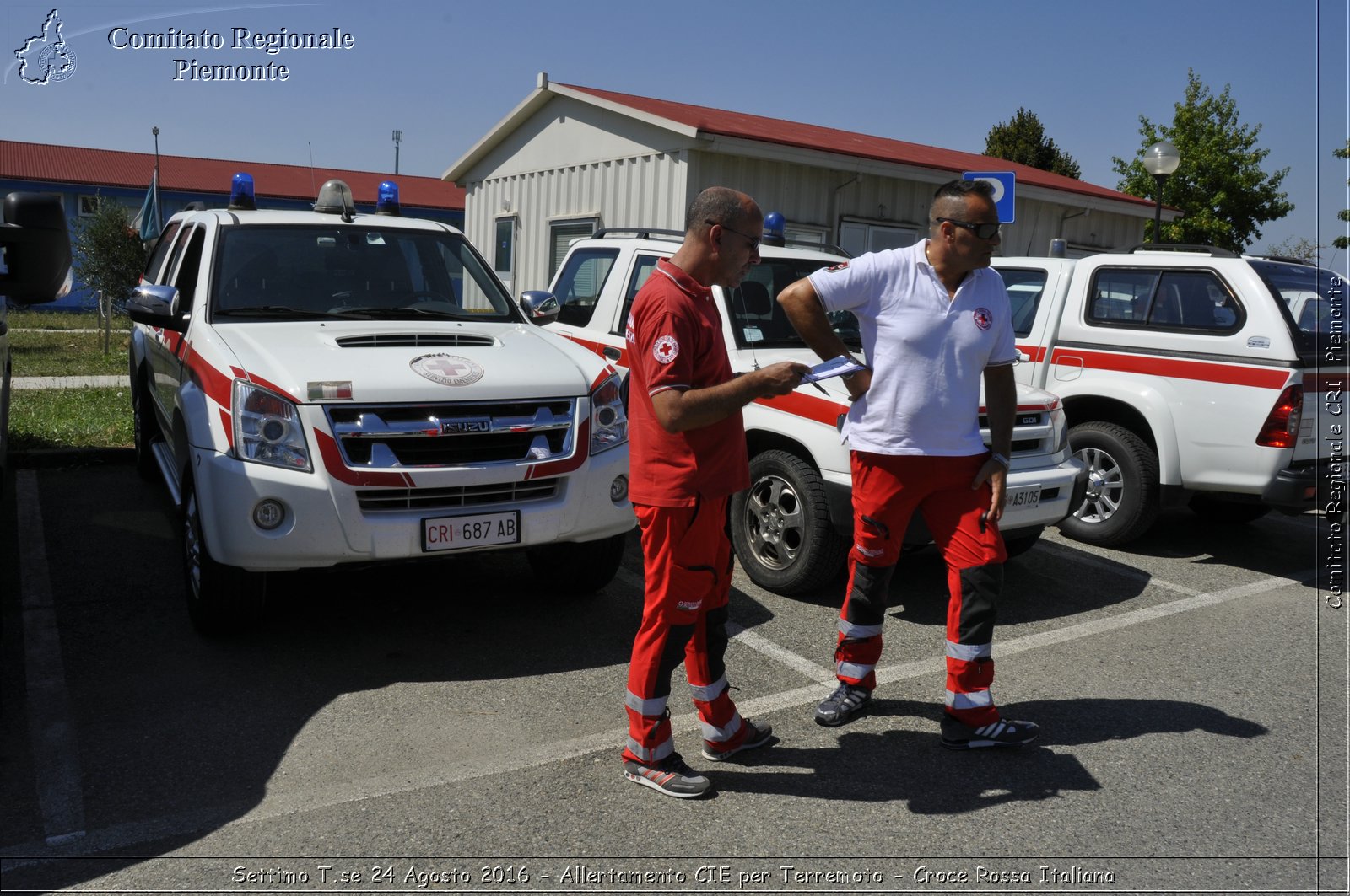 Settimo T.se 24 Agosto 2016 - Allertamento CIE per Terremoto - Croce Rossa Italiana- Comitato Regionale del Piemonte