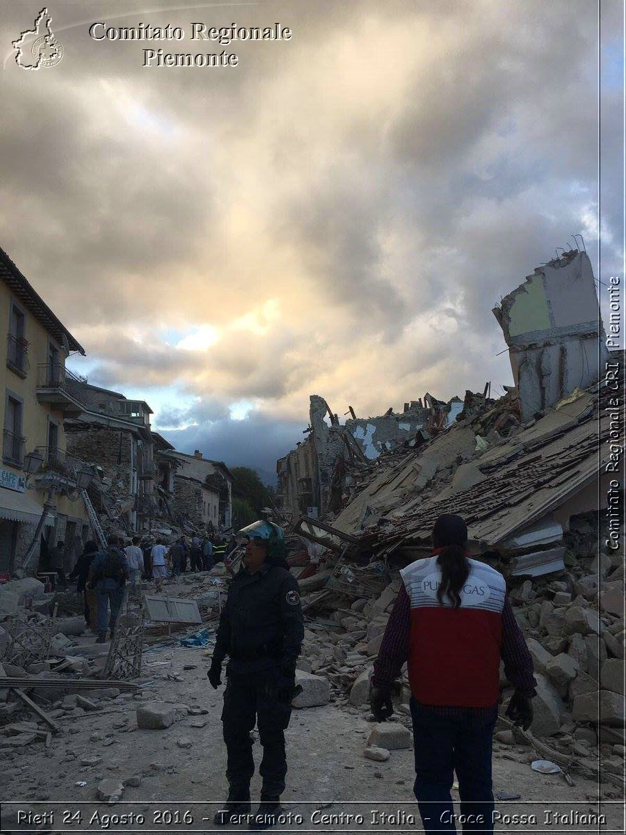 Rieti 24 Agosto 2016 - Terremoto Centro Italia- Croce Rossa Italiana- Comitato Regionale del Piemonte