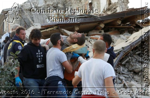 Rieti 24 Agosto 2016 - Terremoto Centro Italia- Croce Rossa Italiana- Comitato Regionale del Piemonte