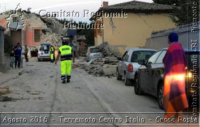 Rieti 24 Agosto 2016 - Terremoto Centro Italia- Croce Rossa Italiana- Comitato Regionale del Piemonte