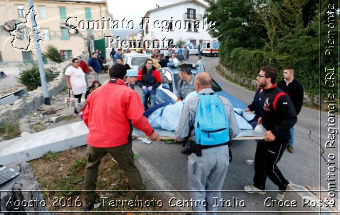 Rieti 24 Agosto 2016 - Terremoto Centro Italia- Croce Rossa Italiana- Comitato Regionale del Piemonte