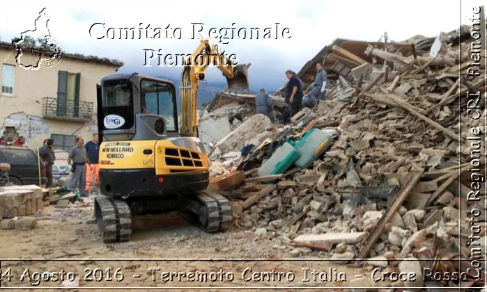 Rieti 24 Agosto 2016 - Terremoto Centro Italia- Croce Rossa Italiana- Comitato Regionale del Piemonte