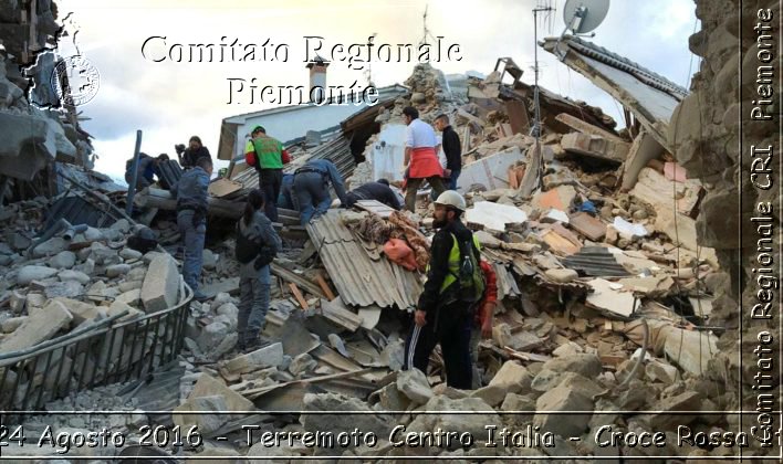 Rieti 24 Agosto 2016 - Terremoto Centro Italia- Croce Rossa Italiana- Comitato Regionale del Piemonte