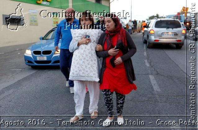 Rieti 24 Agosto 2016 - Terremoto Centro Italia- Croce Rossa Italiana- Comitato Regionale del Piemonte