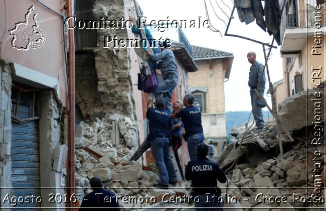 Rieti 24 Agosto 2016 - Terremoto Centro Italia- Croce Rossa Italiana- Comitato Regionale del Piemonte