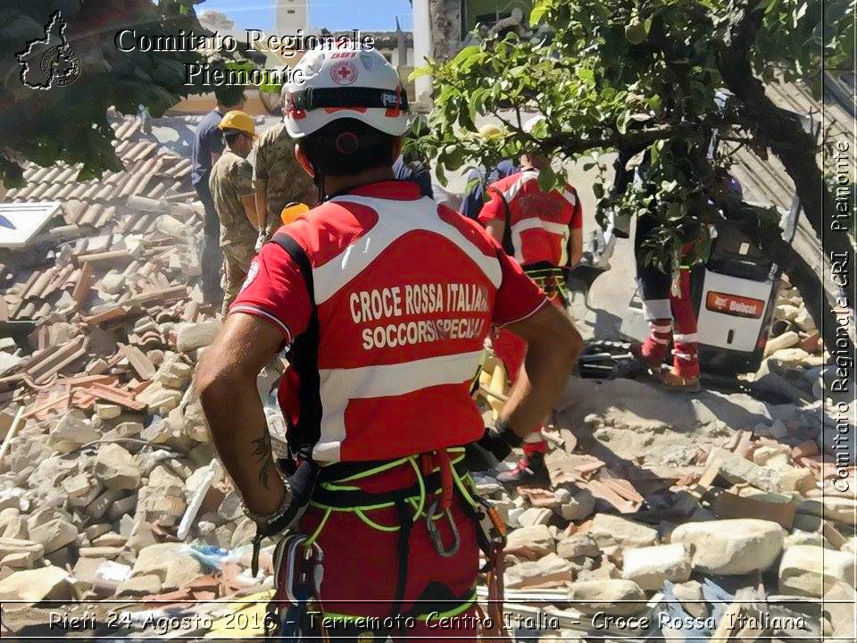 Rieti 24 Agosto 2016 - Terremoto Centro Italia- Croce Rossa Italiana- Comitato Regionale del Piemonte