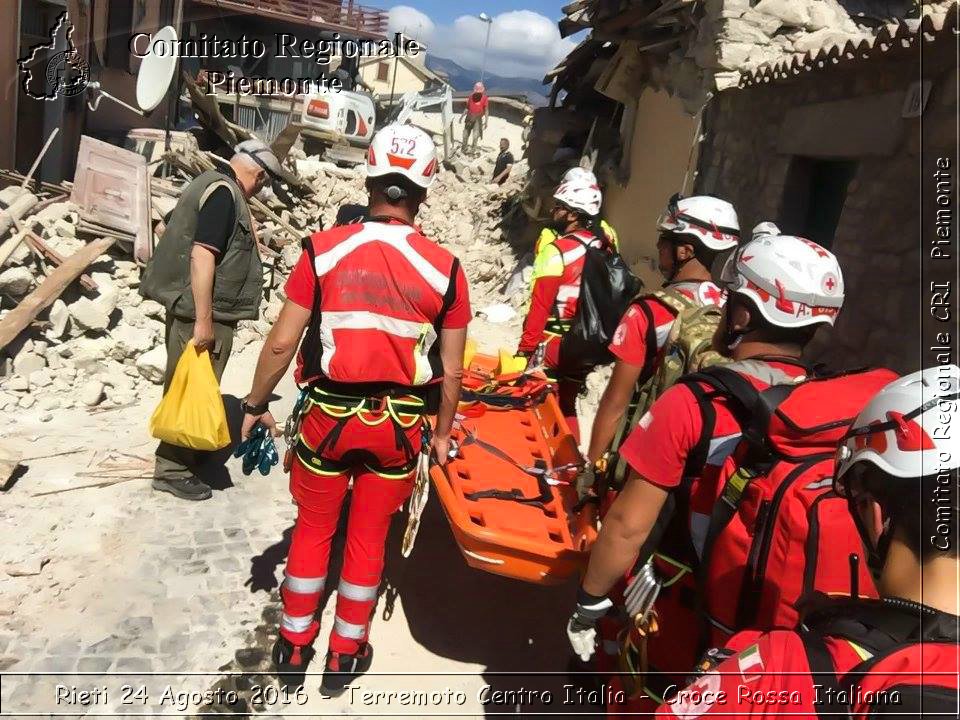 Rieti 24 Agosto 2016 - Terremoto Centro Italia- Croce Rossa Italiana- Comitato Regionale del Piemonte