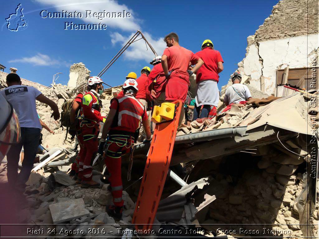 Rieti 24 Agosto 2016 - Terremoto Centro Italia- Croce Rossa Italiana- Comitato Regionale del Piemonte