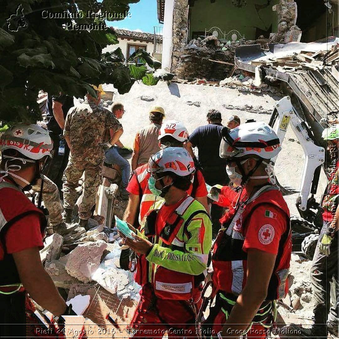 Rieti 24 Agosto 2016 - Terremoto Centro Italia- Croce Rossa Italiana- Comitato Regionale del Piemonte