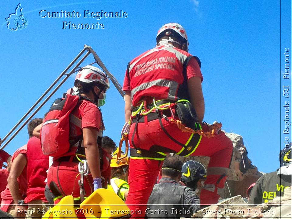 Rieti 24 Agosto 2016 - Terremoto Centro Italia- Croce Rossa Italiana- Comitato Regionale del Piemonte