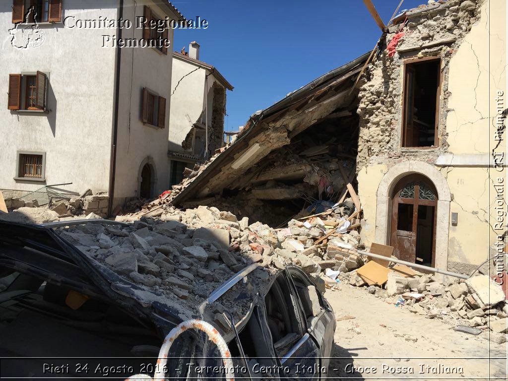 Rieti 24 Agosto 2016 - Terremoto Centro Italia- Croce Rossa Italiana- Comitato Regionale del Piemonte