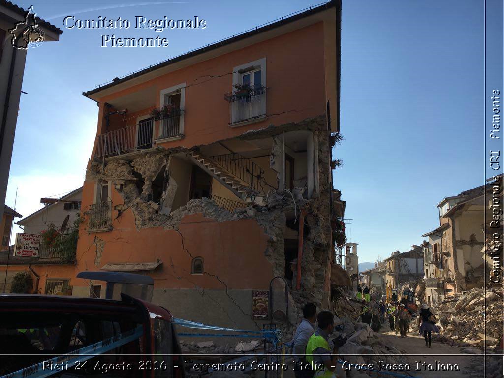 Rieti 24 Agosto 2016 - Terremoto Centro Italia- Croce Rossa Italiana- Comitato Regionale del Piemonte