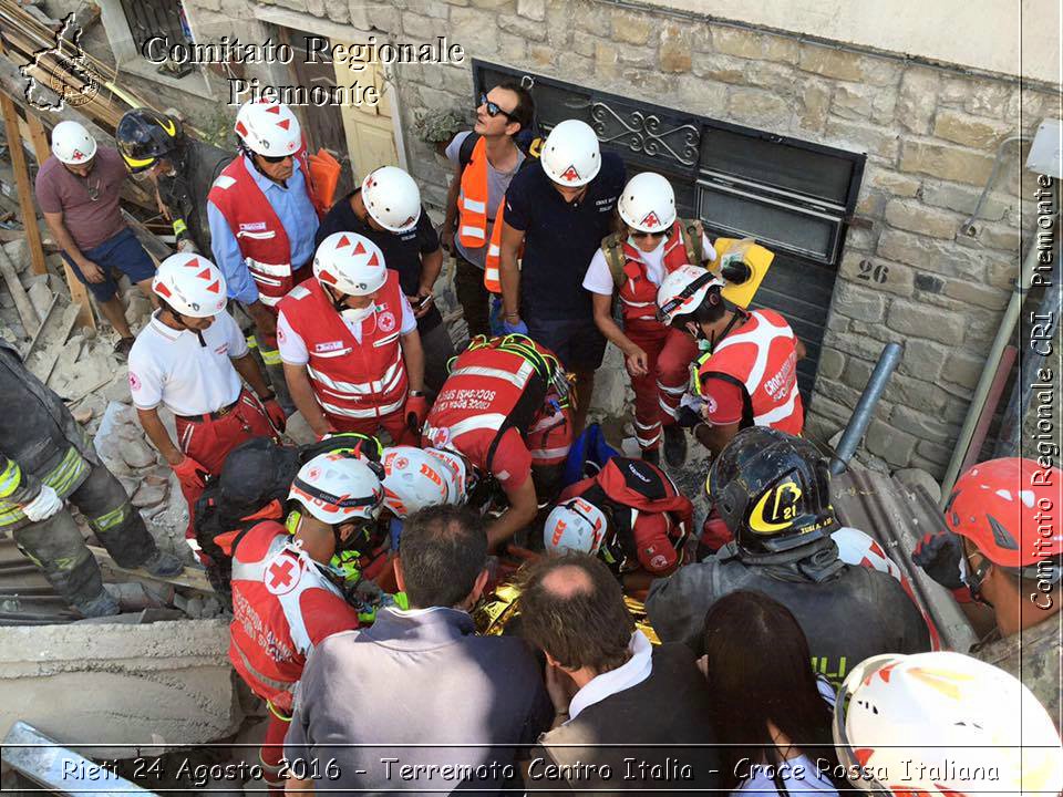 Rieti 24 Agosto 2016 - Terremoto Centro Italia- Croce Rossa Italiana- Comitato Regionale del Piemonte