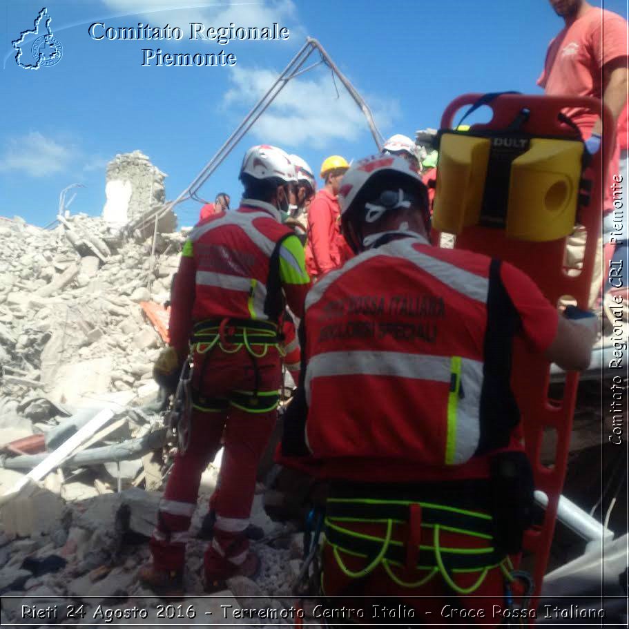 Rieti 24 Agosto 2016 - Terremoto Centro Italia- Croce Rossa Italiana- Comitato Regionale del Piemonte