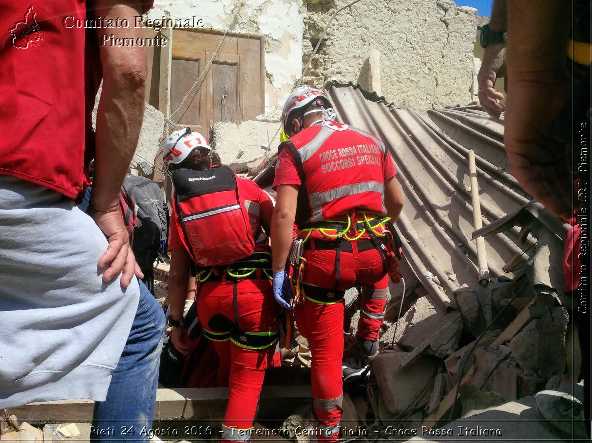 Rieti 24 Agosto 2016 - Terremoto Centro Italia- Croce Rossa Italiana- Comitato Regionale del Piemonte