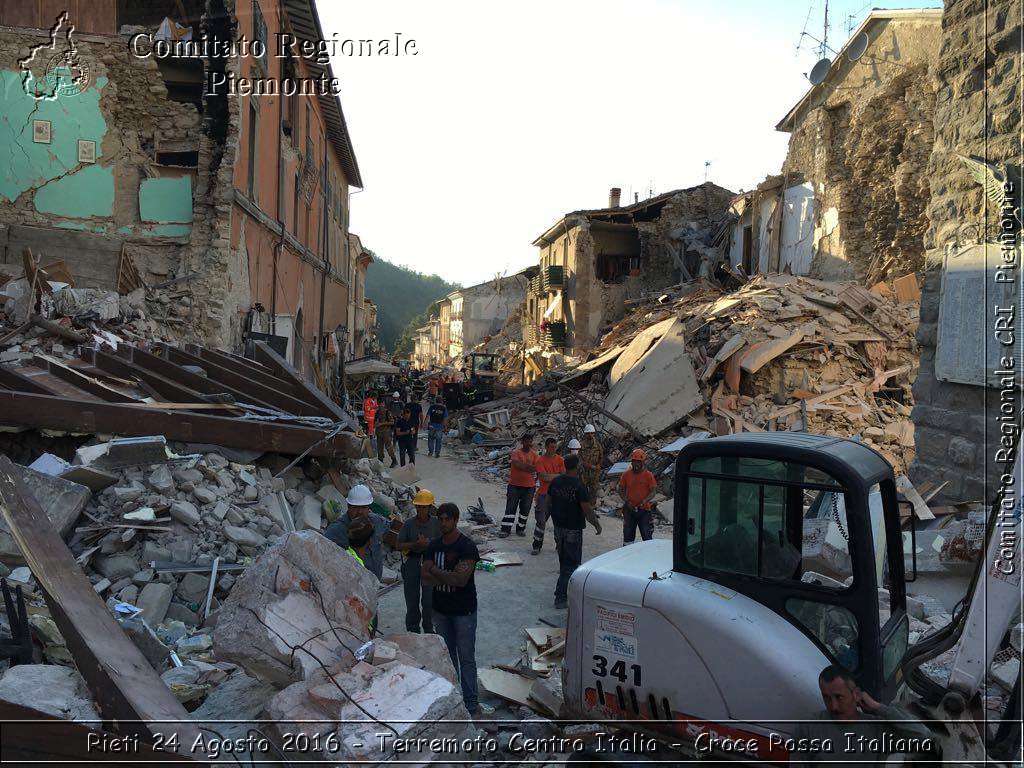 Rieti 24 Agosto 2016 - Terremoto Centro Italia- Croce Rossa Italiana- Comitato Regionale del Piemonte