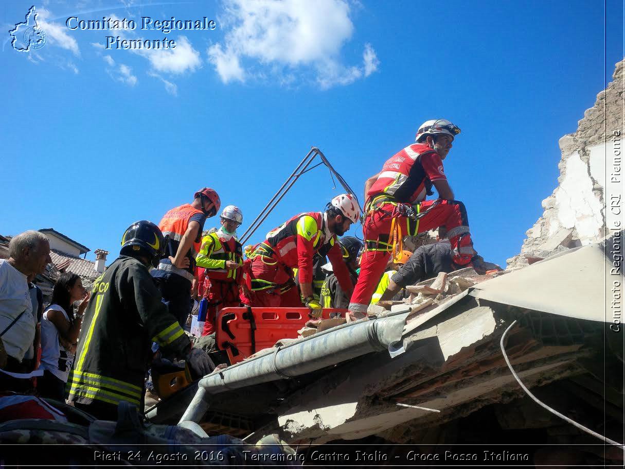 Rieti 24 Agosto 2016 - Terremoto Centro Italia- Croce Rossa Italiana- Comitato Regionale del Piemonte