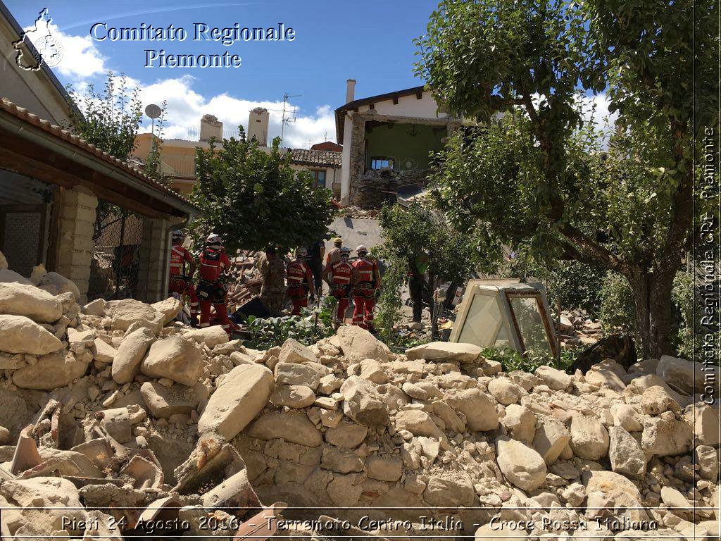 Rieti 24 Agosto 2016 - Terremoto Centro Italia- Croce Rossa Italiana- Comitato Regionale del Piemonte