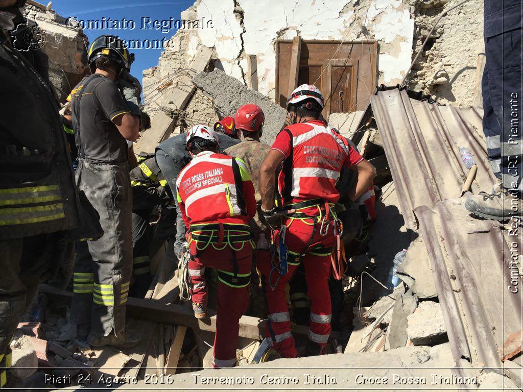 Rieti 24 Agosto 2016 - Terremoto Centro Italia- Croce Rossa Italiana- Comitato Regionale del Piemonte