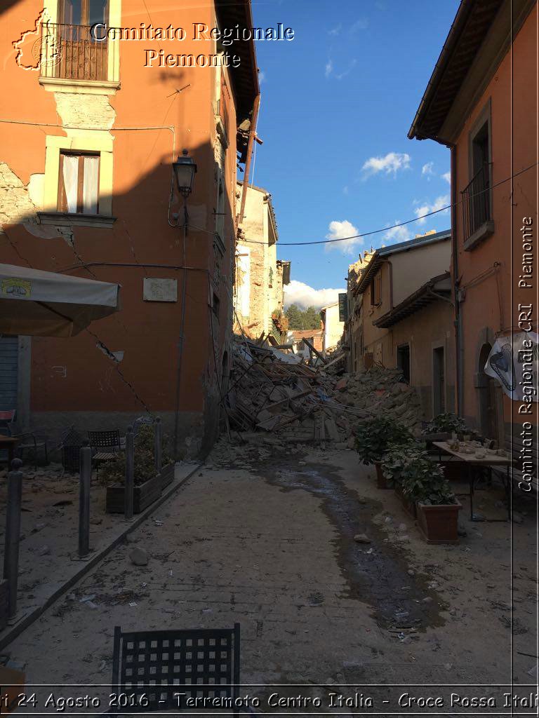 Rieti 24 Agosto 2016 - Terremoto Centro Italia- Croce Rossa Italiana- Comitato Regionale del Piemonte