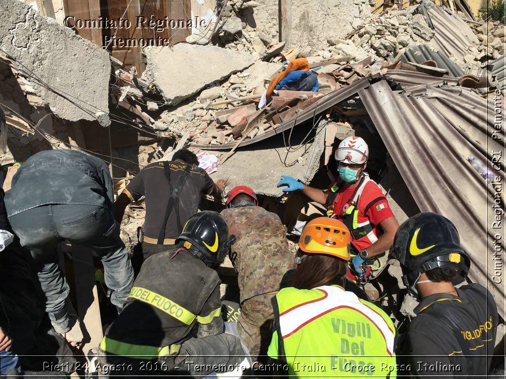 Rieti 24 Agosto 2016 - Terremoto Centro Italia- Croce Rossa Italiana- Comitato Regionale del Piemonte