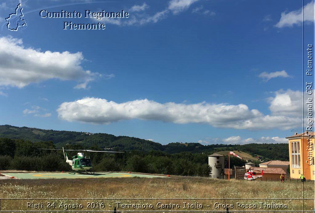 Rieti 24 Agosto 2016 - Terremoto Centro Italia- Croce Rossa Italiana- Comitato Regionale del Piemonte